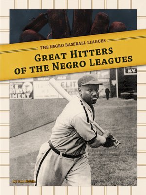 cover image of Great Hitters of the Negro Leagues